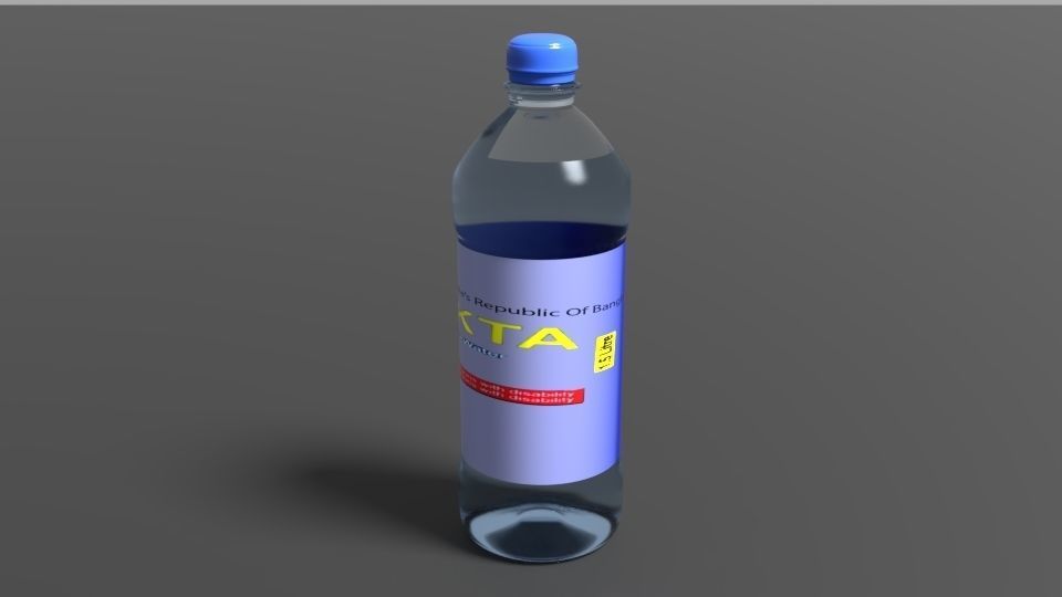 Water bottle 3D model_1