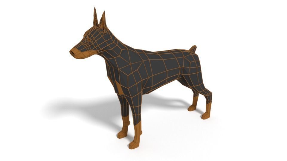 Low Poly Cartoon Dog Pack 3D Model Collection_16