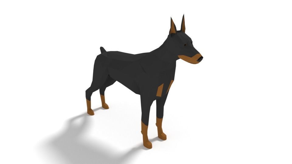 Low Poly Cartoon Dog Pack 3D Model Collection_9