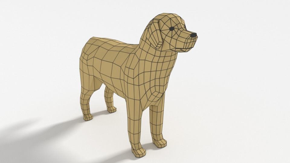 Low Poly Cartoon Dog Pack 3D Model Collection_31