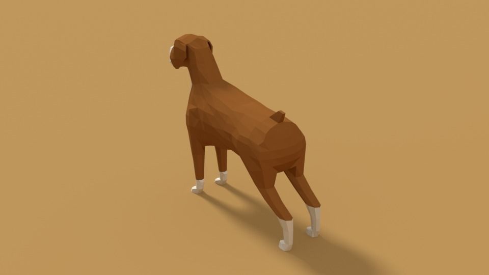 Low Poly Cartoon Dog Pack 3D Model Collection_44