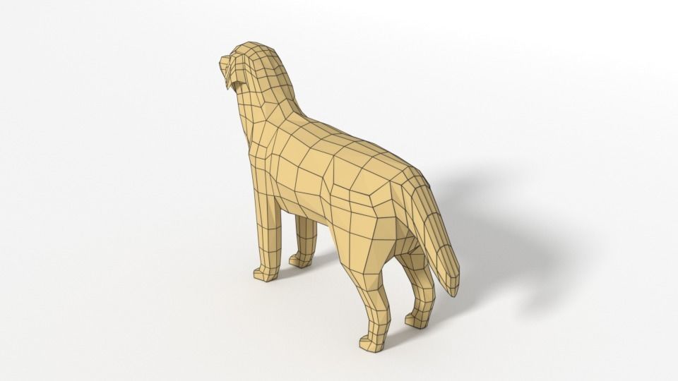 Low Poly Cartoon Dog Pack 3D Model Collection_28