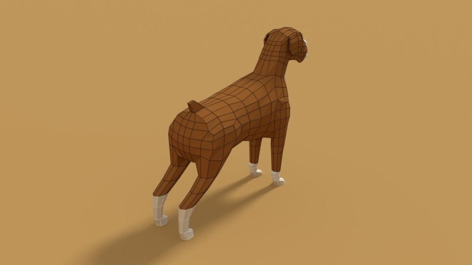Low Poly Cartoon Dog Pack 3D Model Collection_45