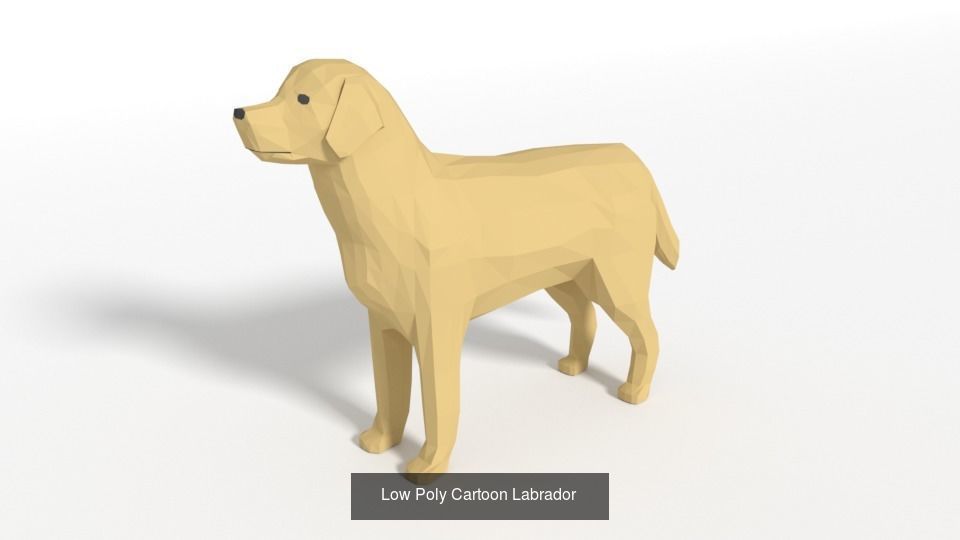 Low Poly Cartoon Dog Pack 3D Model Collection_2