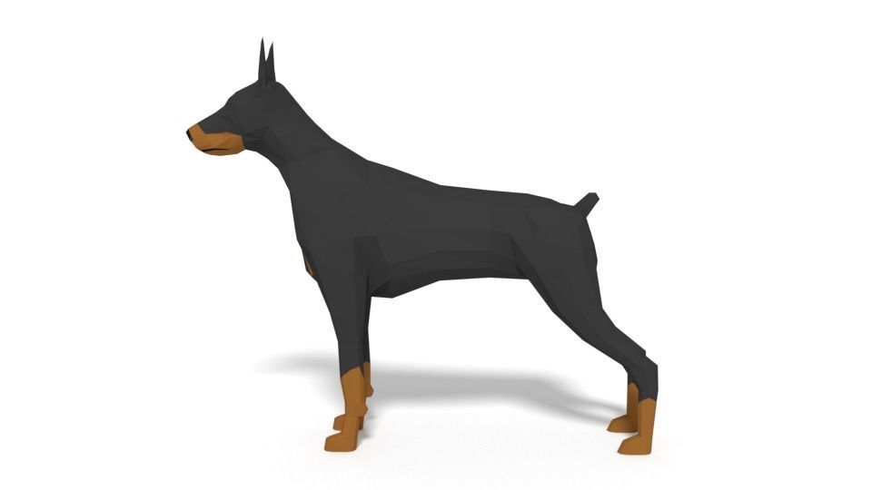 Low Poly Cartoon Dog Pack 3D Model Collection_7