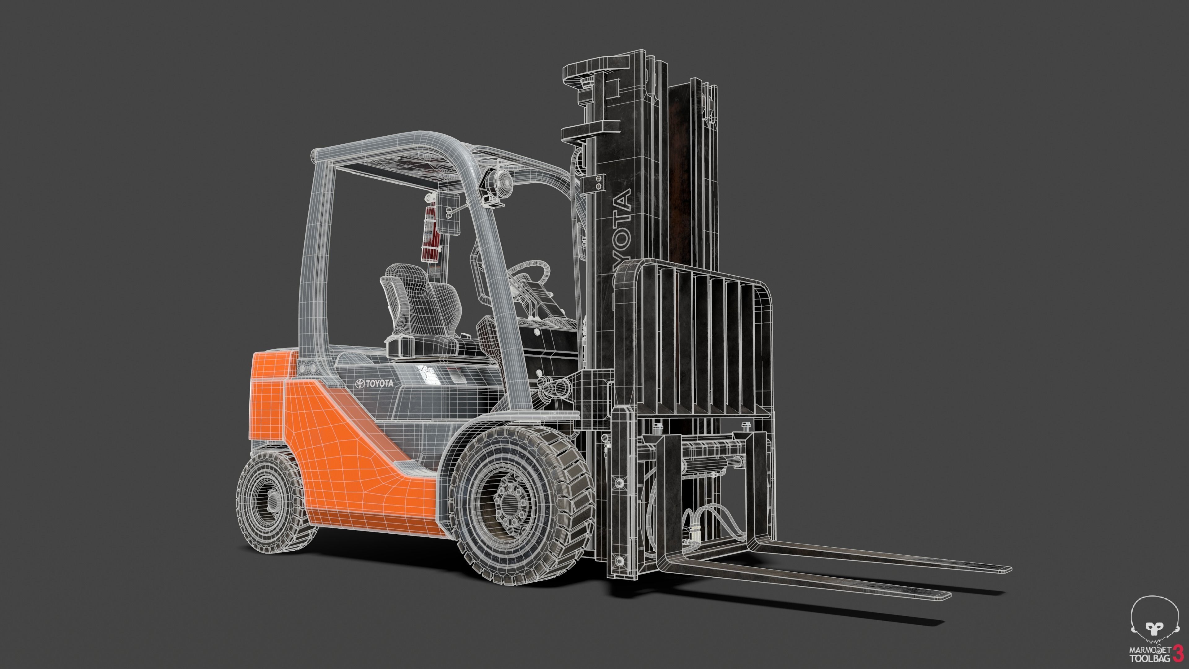Forklift High-Poly 3D models 3D model_12