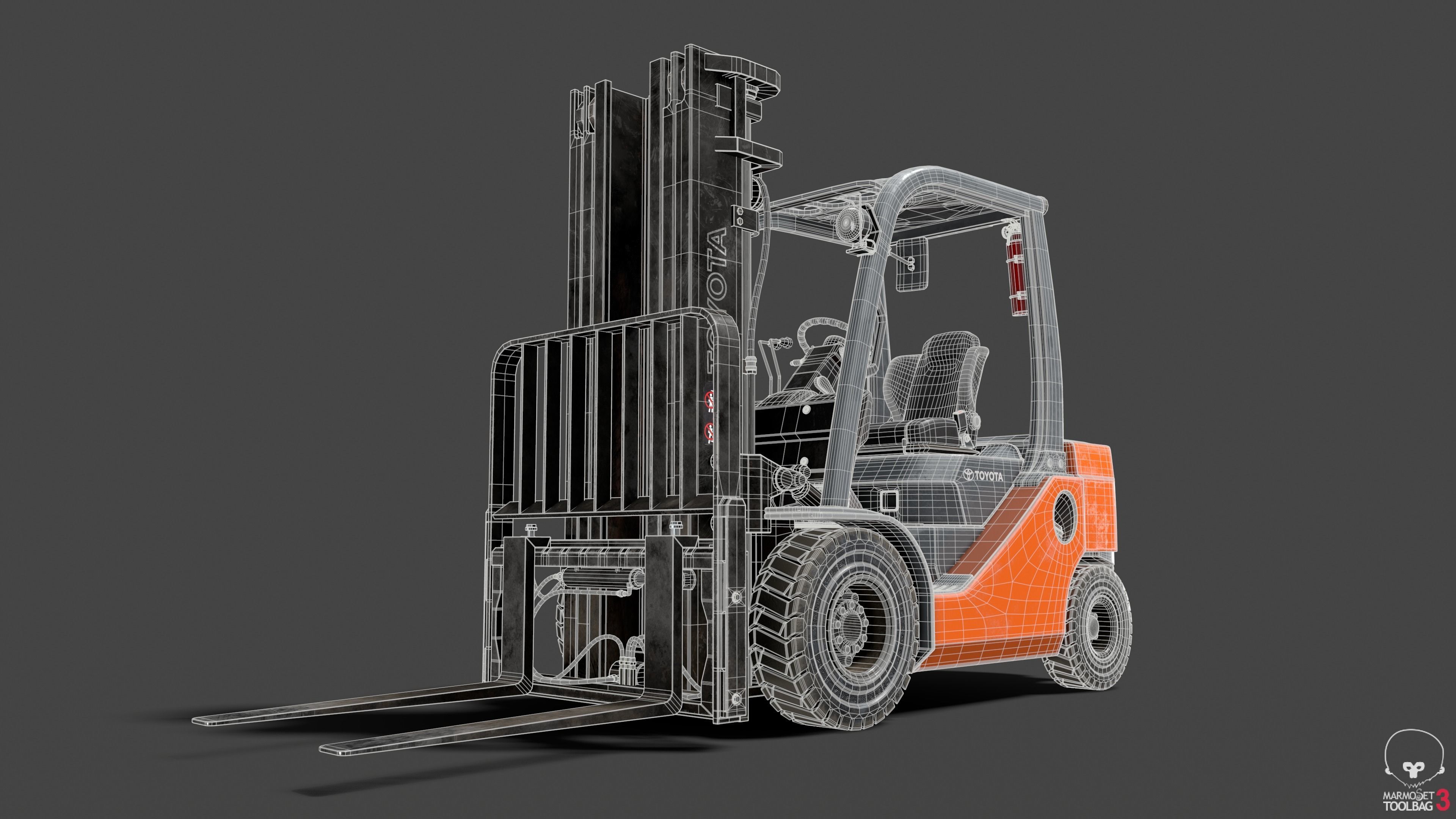 Forklift High-Poly 3D models 3D model_2