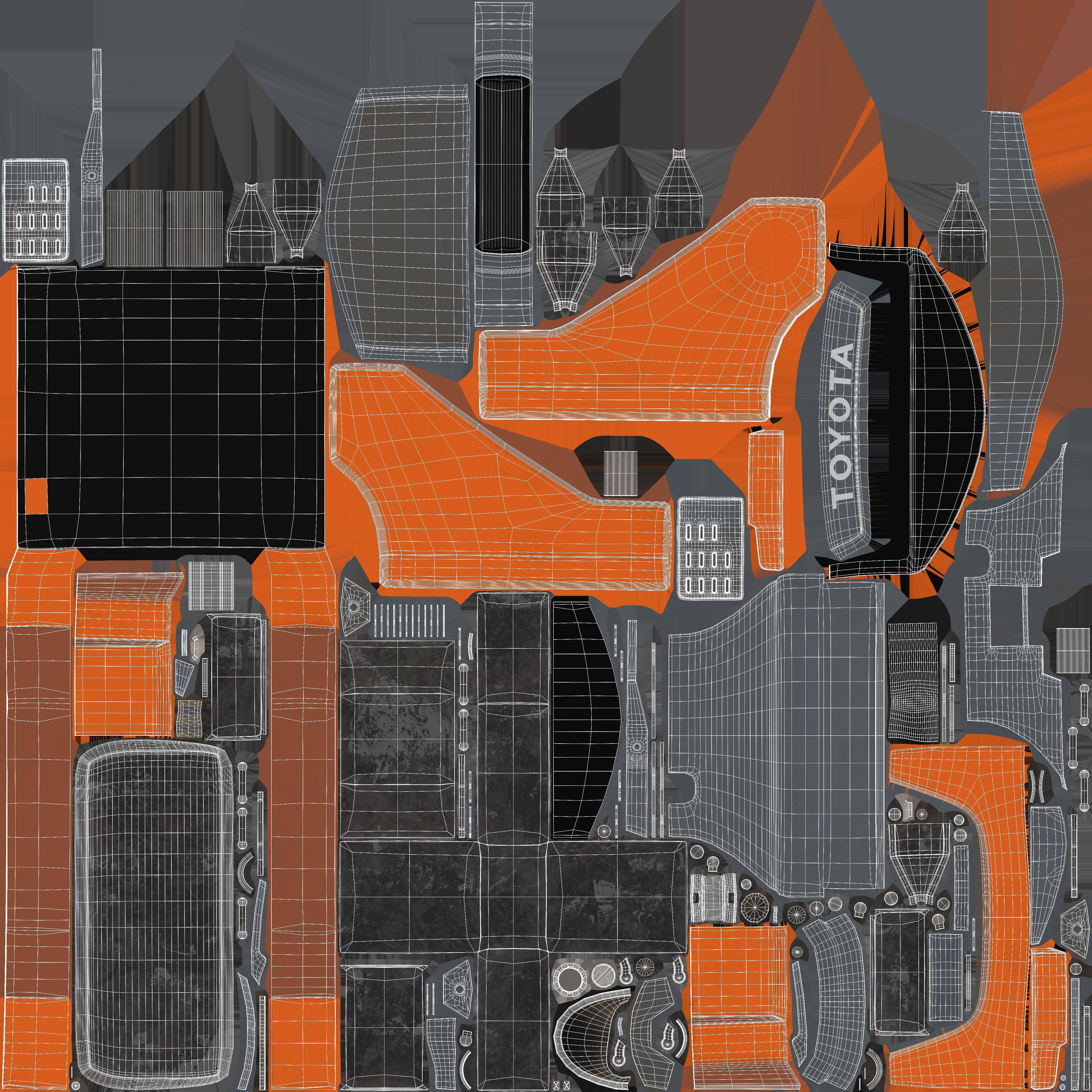 Forklift High-Poly 3D models 3D model_15