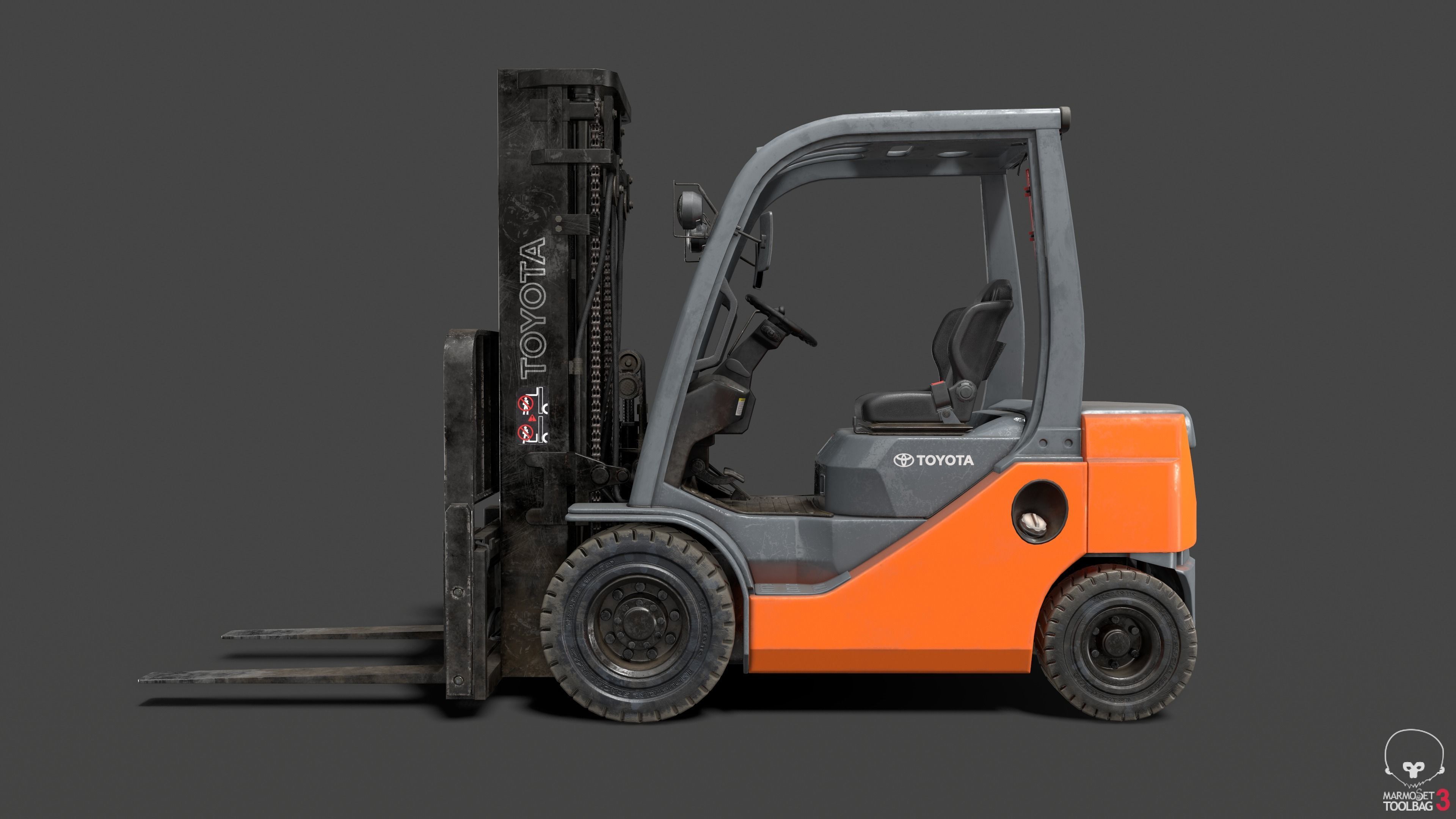 Forklift High-Poly 3D models 3D model_3