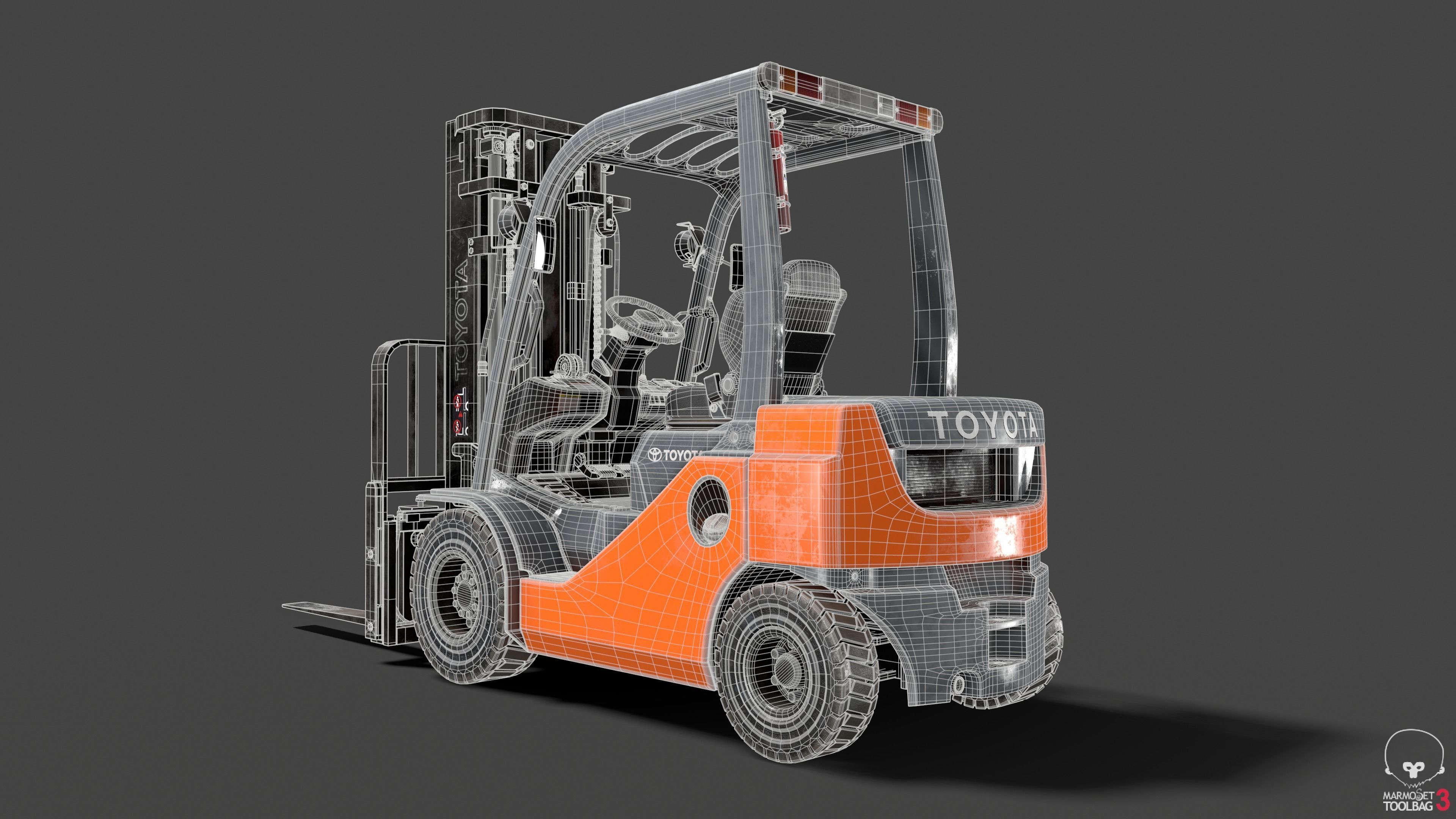 Forklift High-Poly 3D models 3D model_6