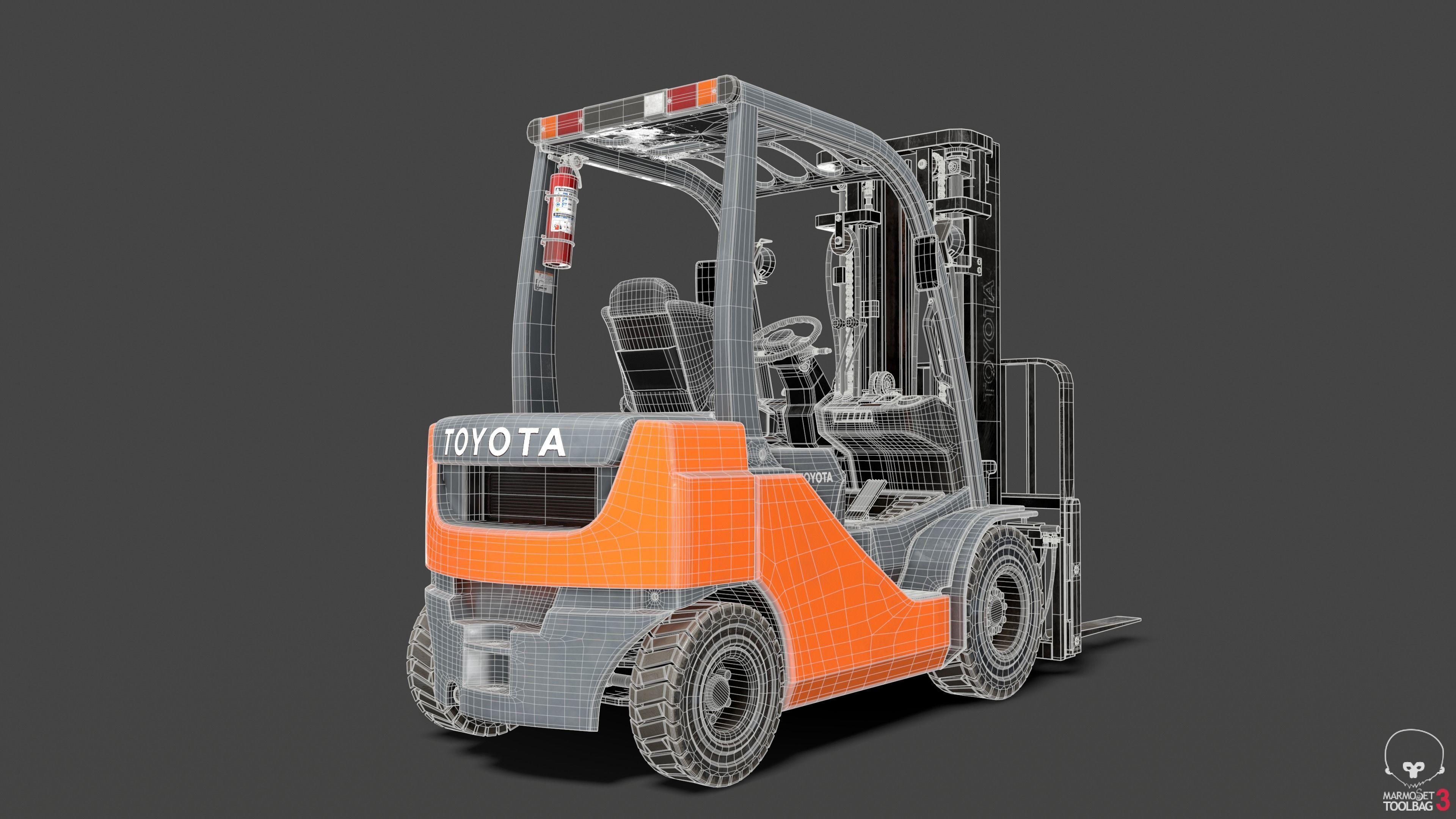 Forklift High-Poly 3D models 3D model_10