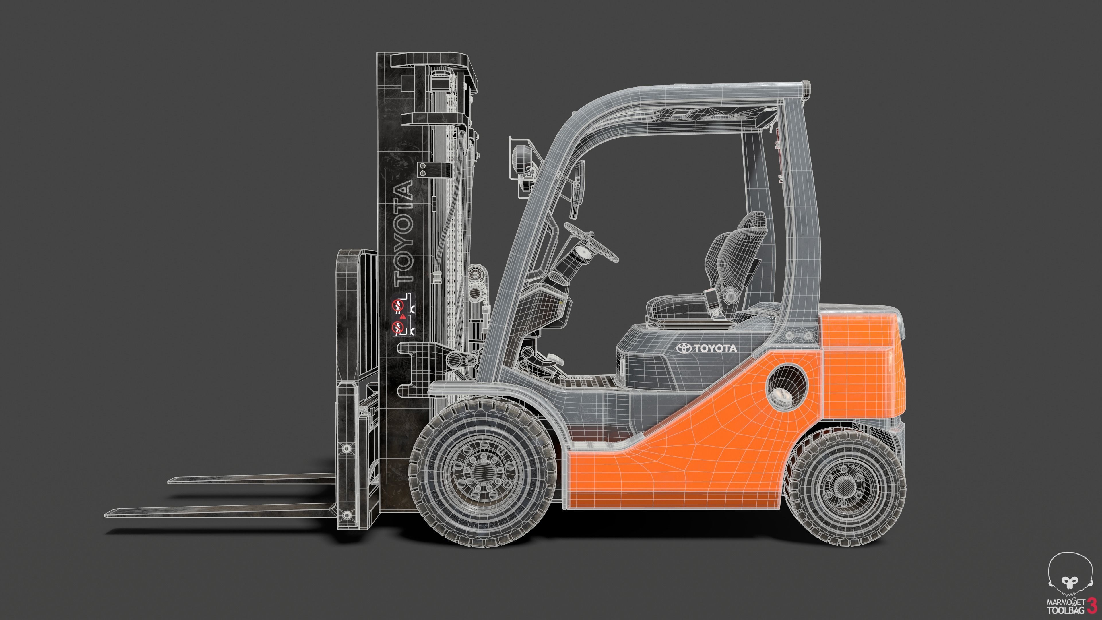 Forklift High-Poly 3D models 3D model_4
