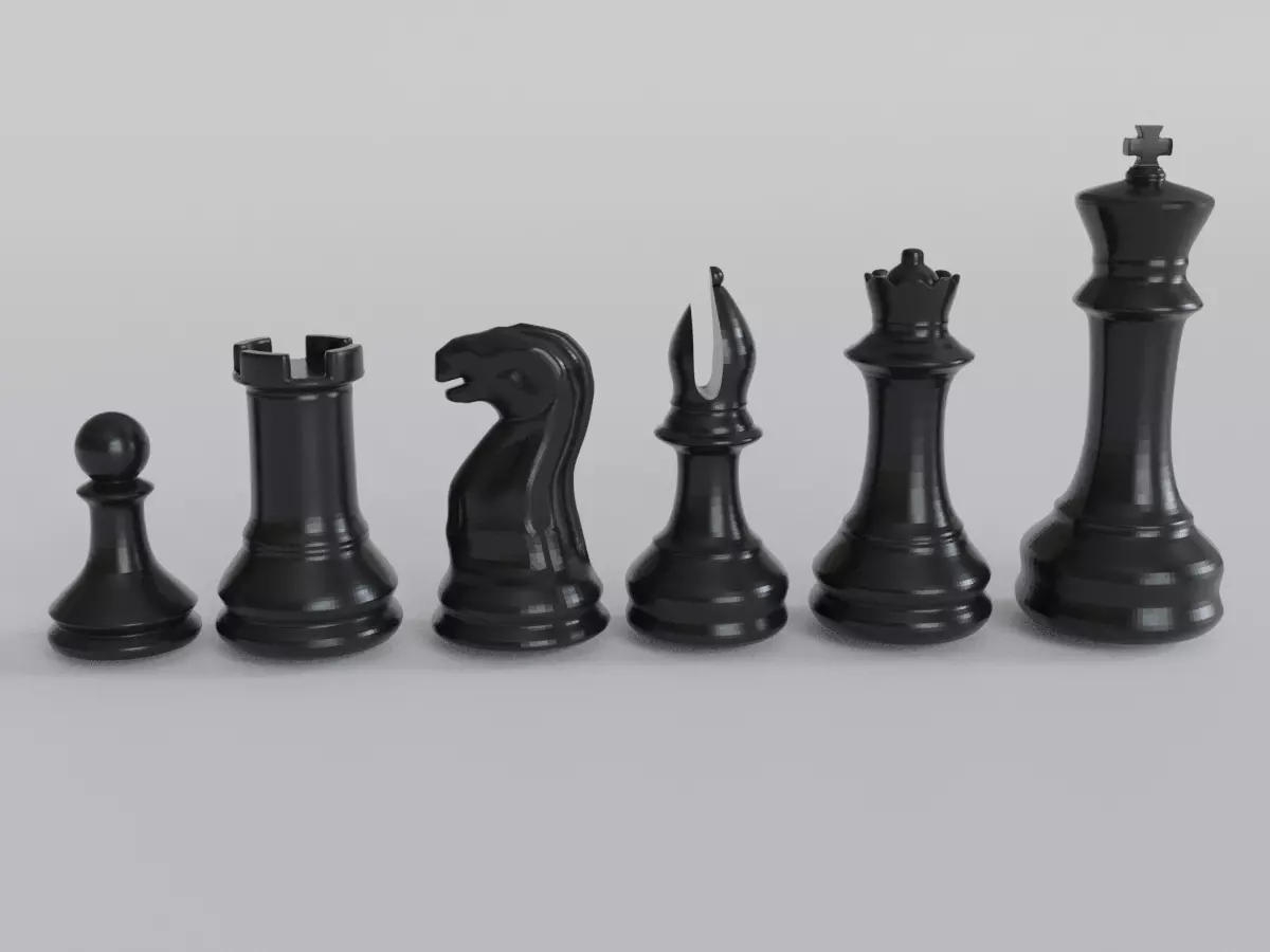 chess pawn knght rook queen king Bishop 3d print printable Free 3D print model