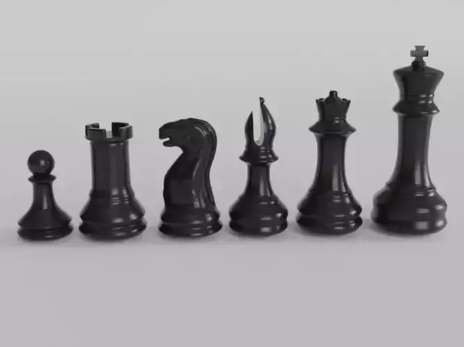chess pawn knght rook queen king  Bishop 3d print printable