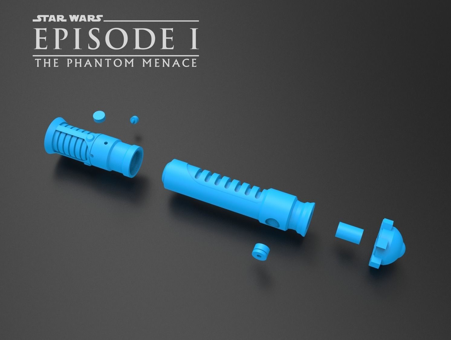 Obi-Wan Kenobi TPM Lightsaber 3D print model_4