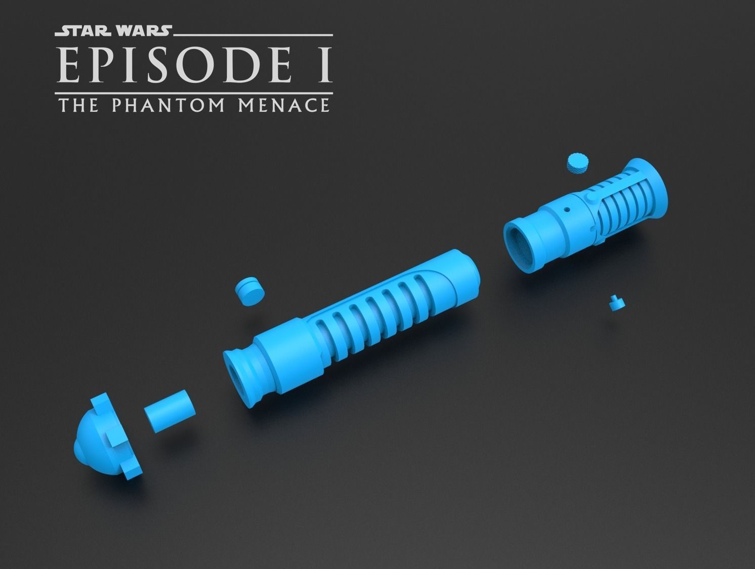 Obi-Wan Kenobi TPM Lightsaber 3D print model_5