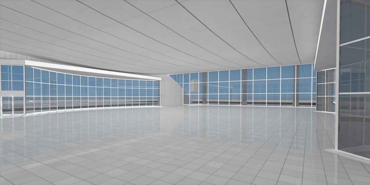 auto mall exterior and interior updated 3D model_4