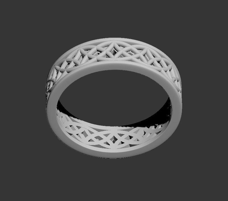 140305 R engagement ring with patterns Pol 3D print model_5
