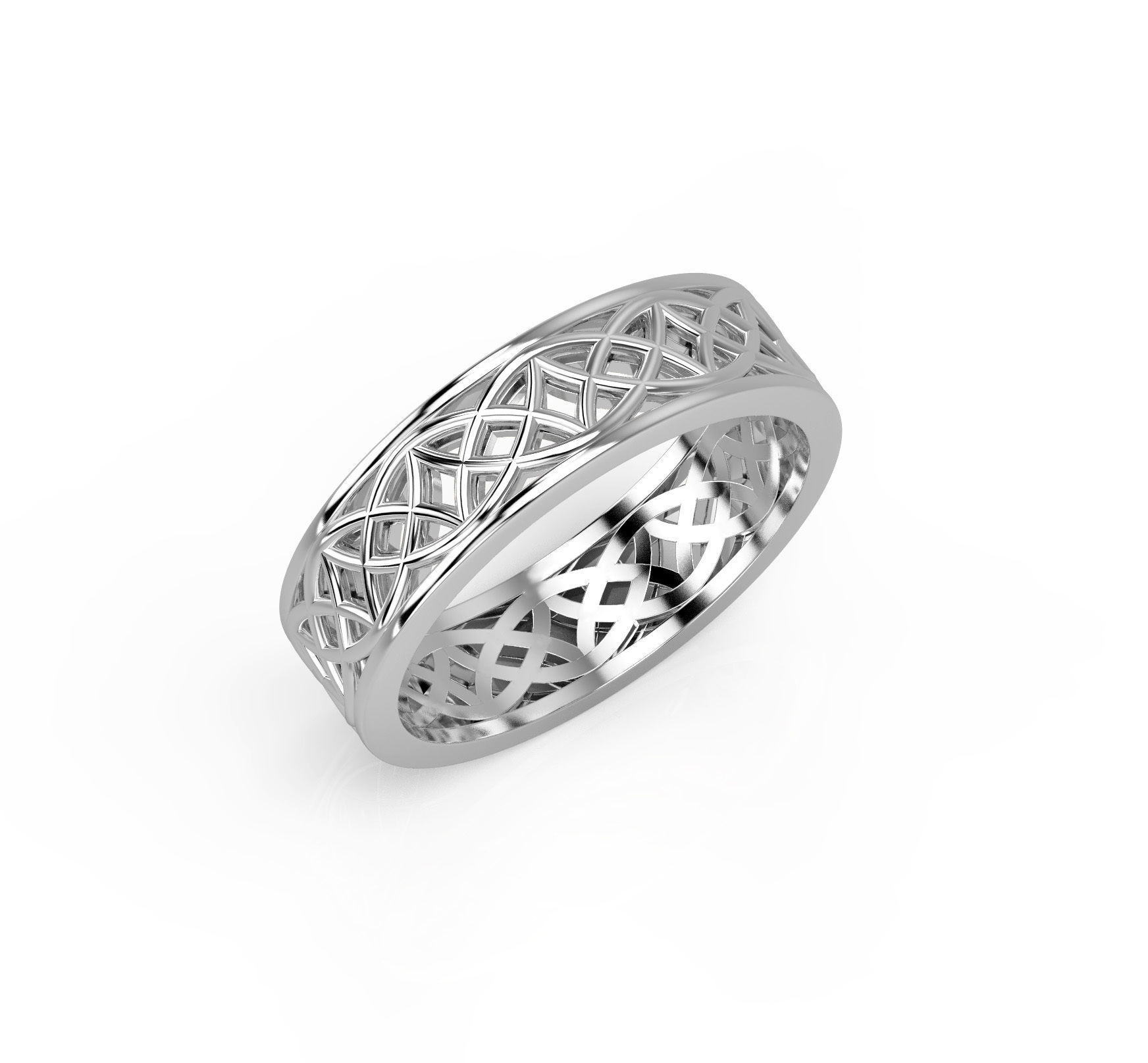 140305 R engagement ring with patterns Pol 3D print model_1