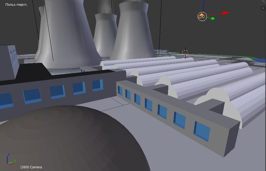 Nuclear Power Station Nuclear power plant Nuclear Power Station Low-poly 3D model_3