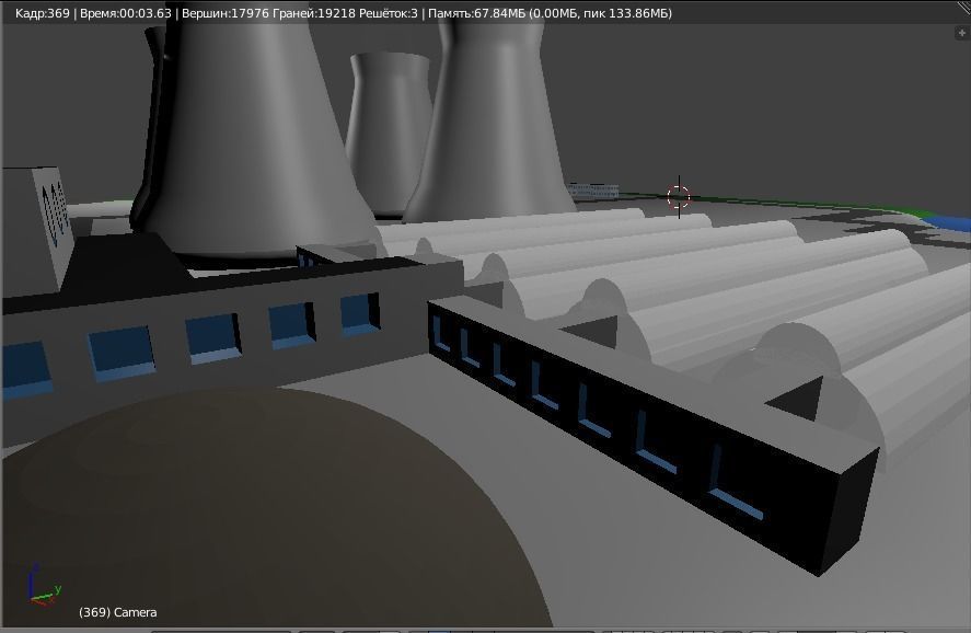 Nuclear Power Station Nuclear power plant Nuclear Power Station Low-poly 3D model_5