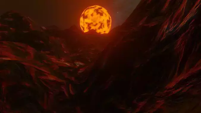 Planet surface 3D model