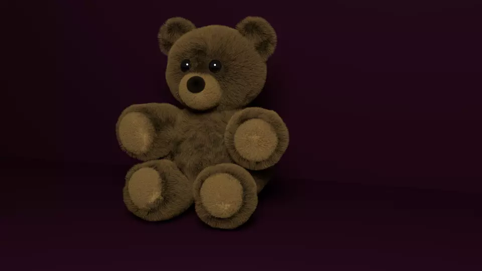  teddy bear Low-poly 3D model_0