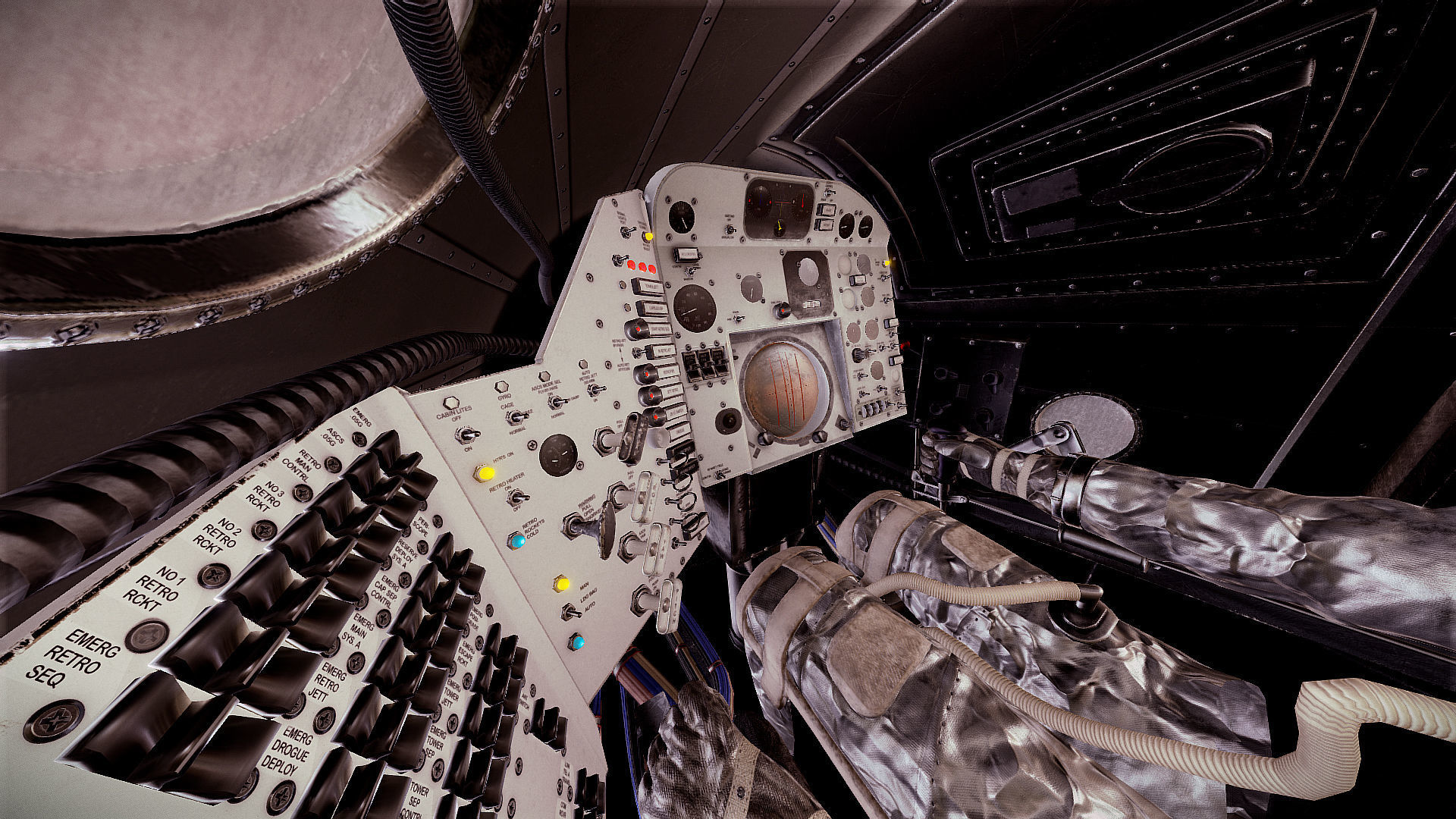 Mercury Redstone Cockpit Low-poly 3D model_13