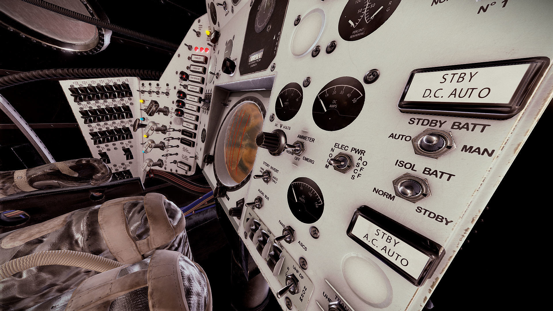 Mercury Redstone Cockpit Low-poly 3D model_14