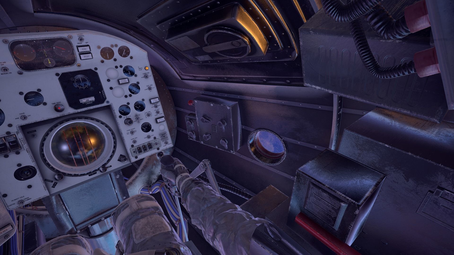 Mercury Redstone Cockpit Low-poly 3D model_5