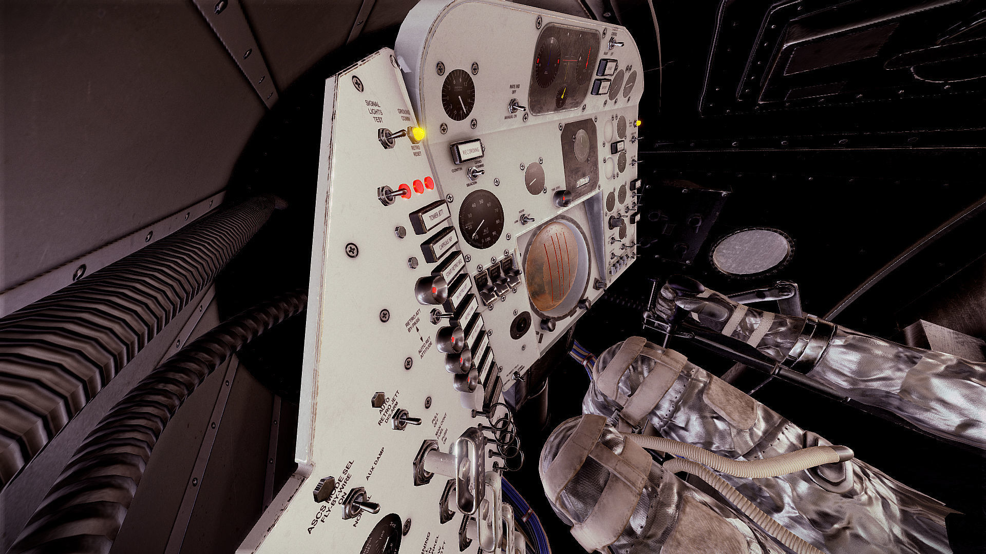 Mercury Redstone Cockpit Low-poly 3D model_8