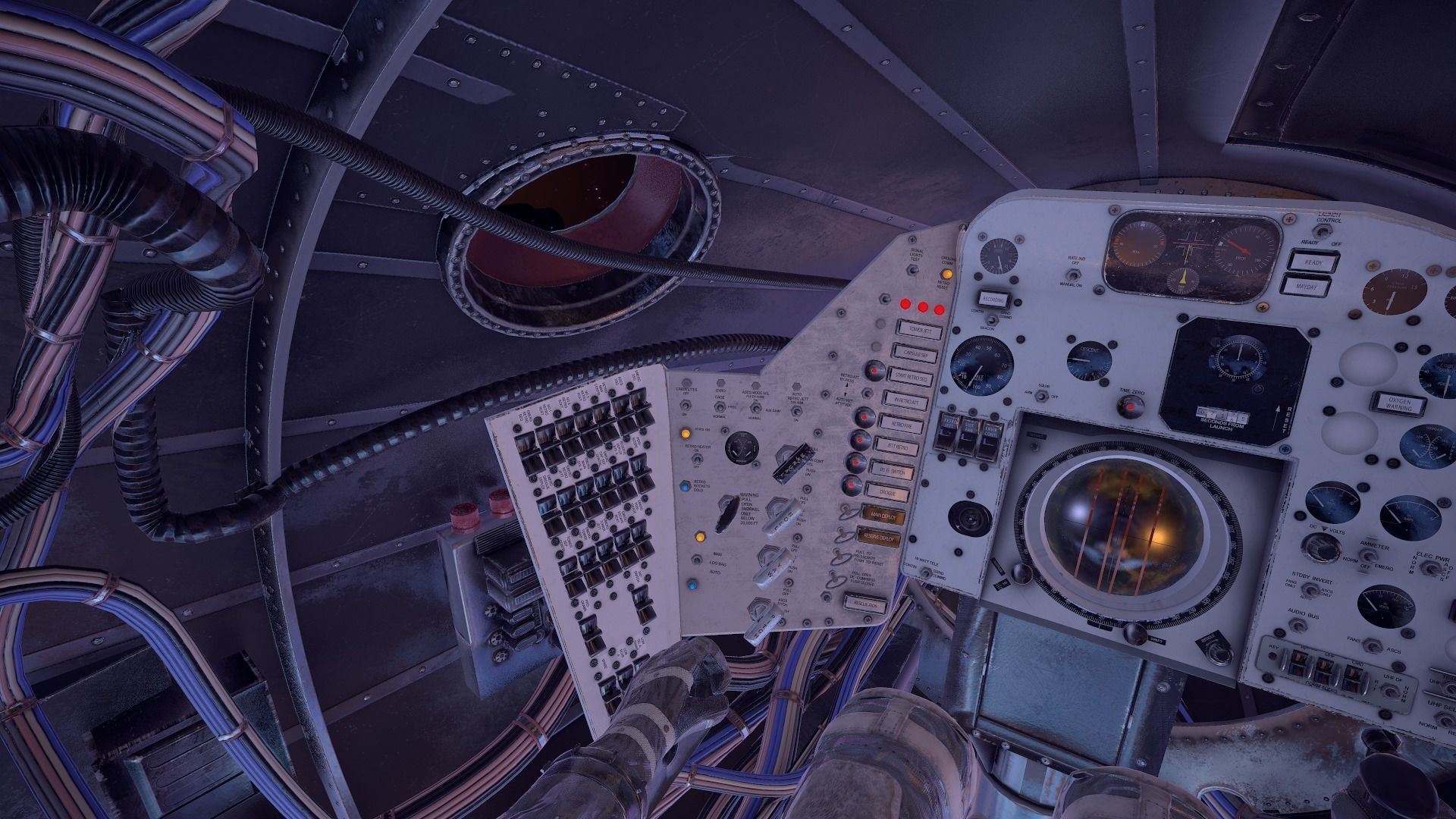 Mercury Redstone Cockpit Low-poly 3D model_3