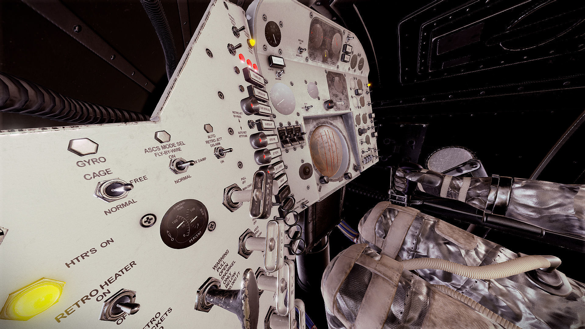 Mercury Redstone Cockpit Low-poly 3D model_10