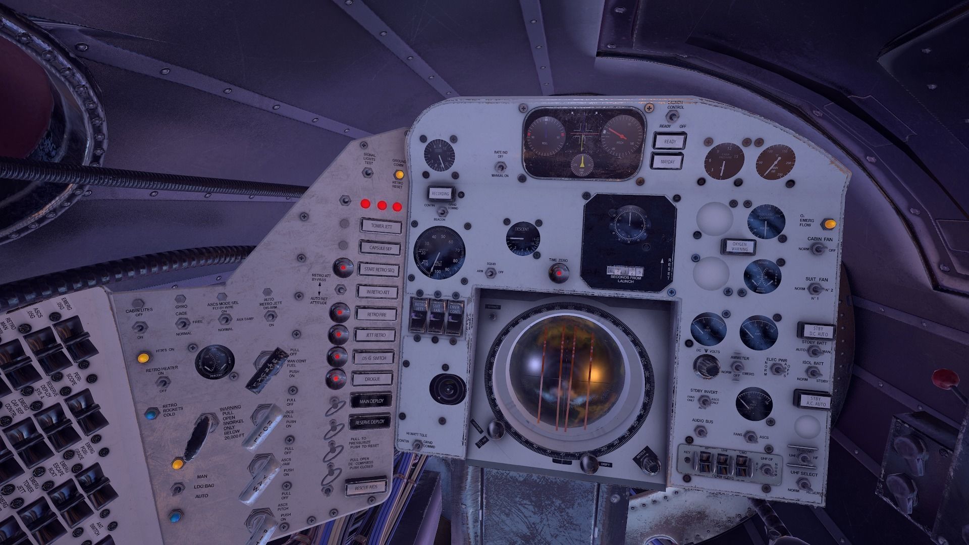 Mercury Redstone Cockpit Low-poly 3D model_37