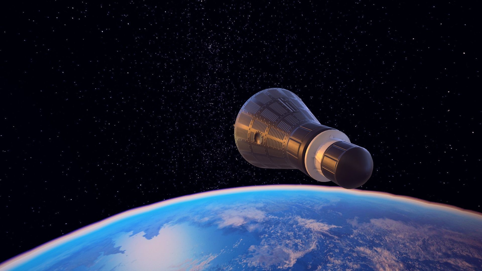 Mercury Redstone Cockpit Low-poly 3D model_30