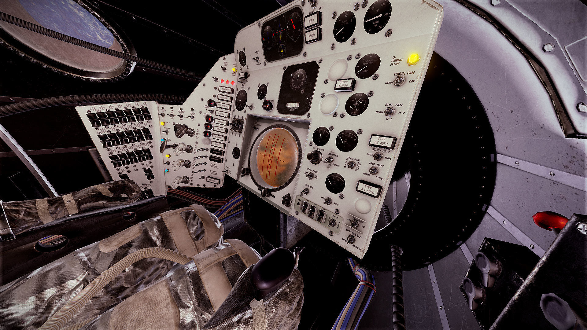 Mercury Redstone Cockpit Low-poly 3D model_12