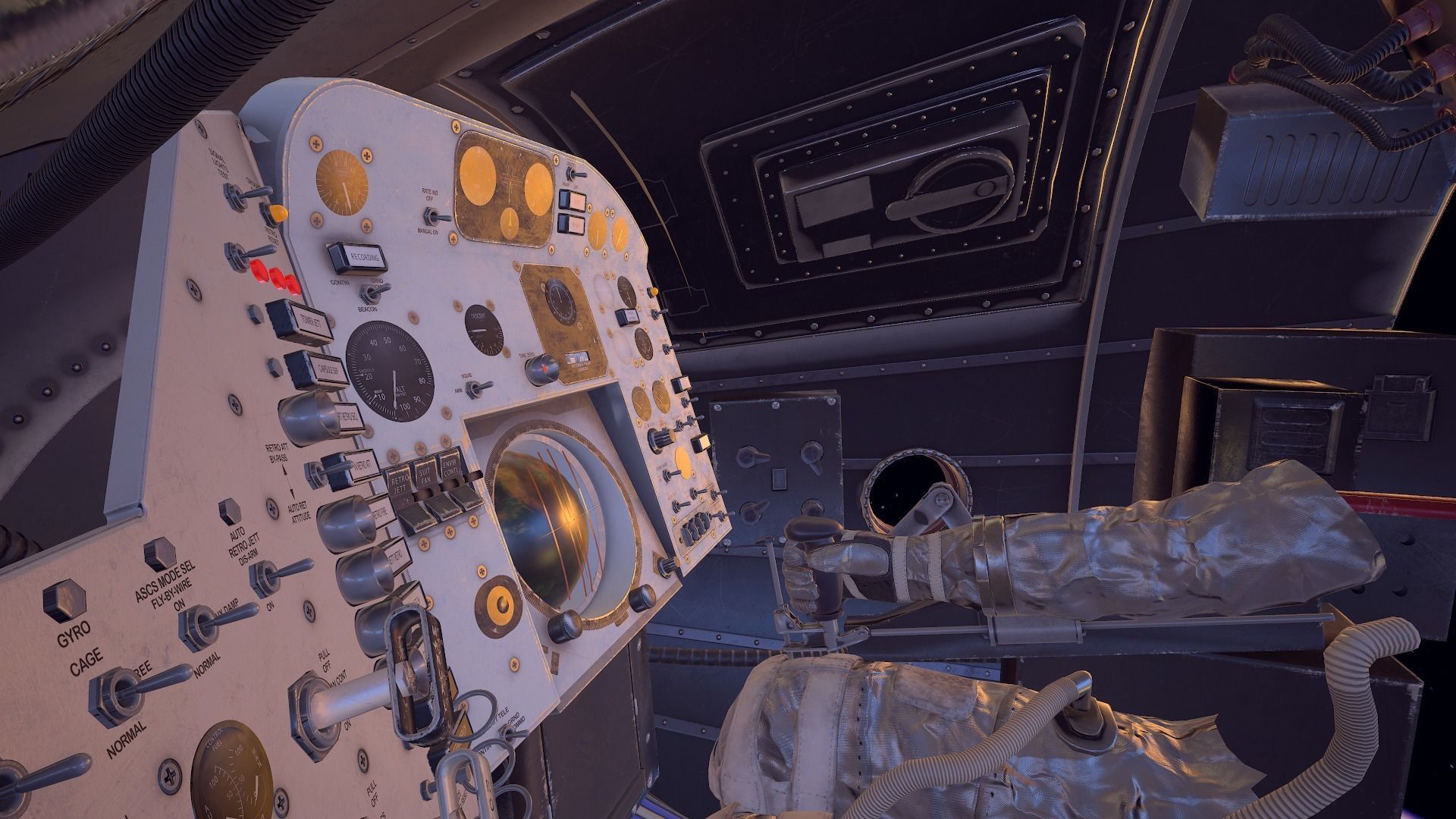Mercury Redstone Cockpit Low-poly 3D model_35