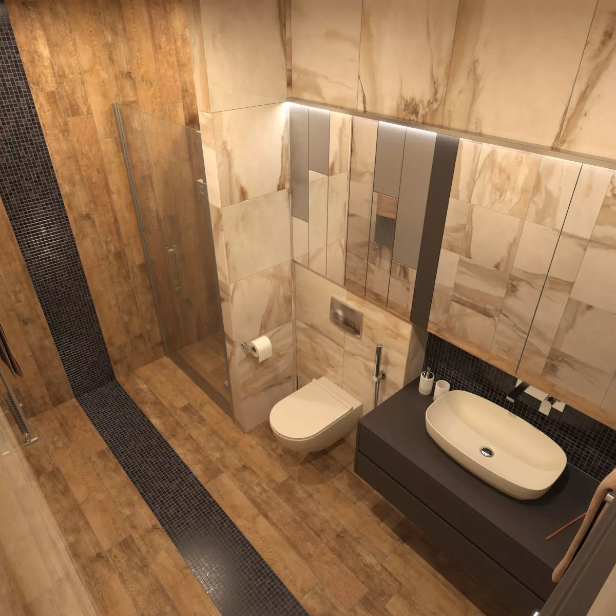 Photorealistic Bathroom Scene 03 3D model
