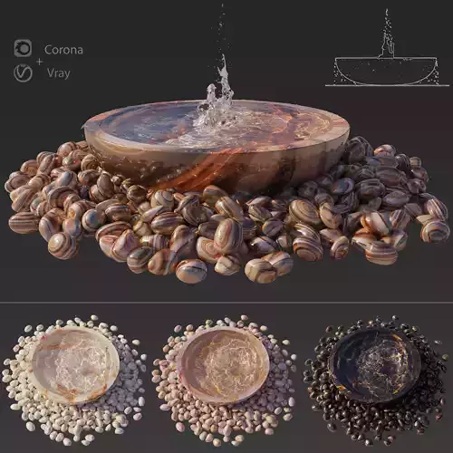 Water Bowl Fountain 3D model