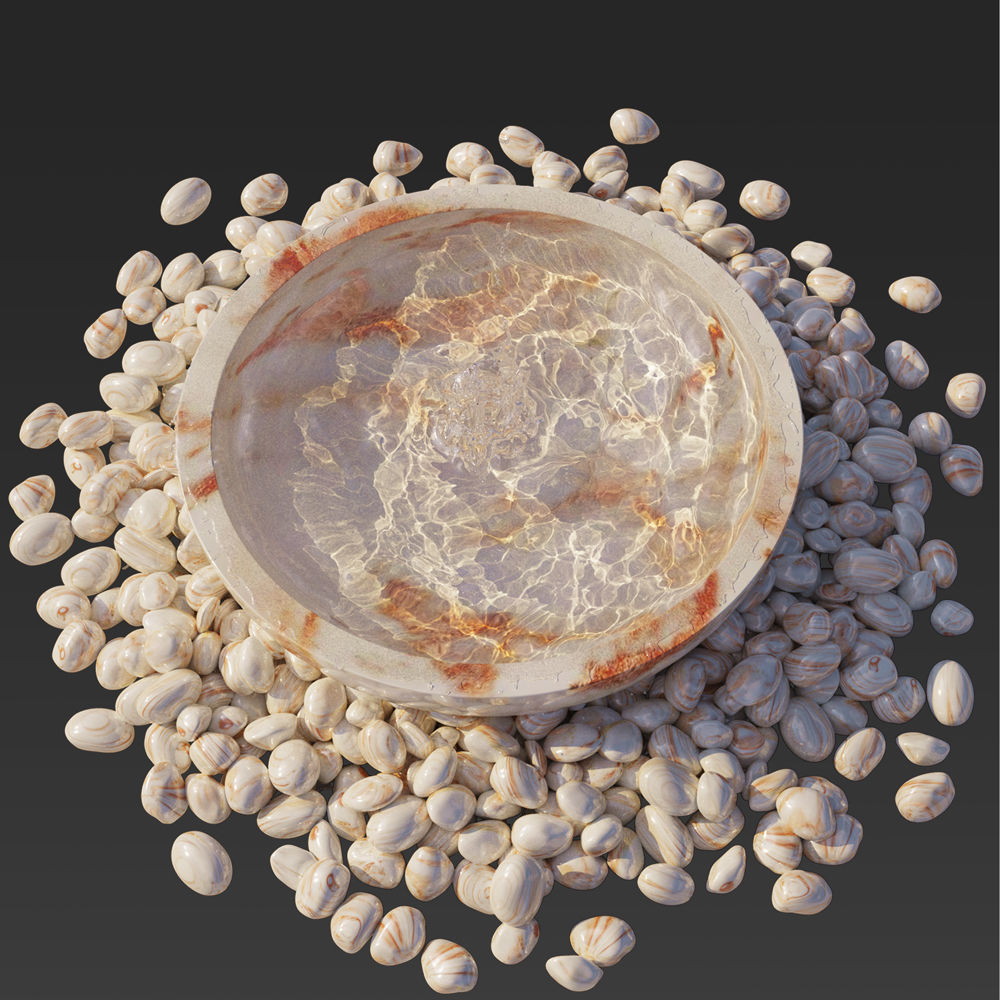 Water Bowl Fountain 3D model_5