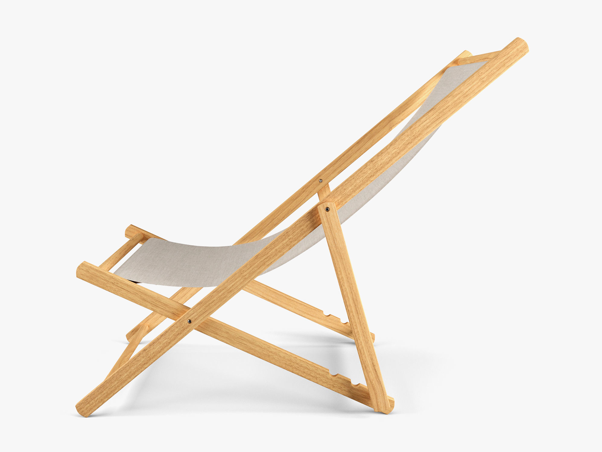 Wood Beach Chair 3D model_3