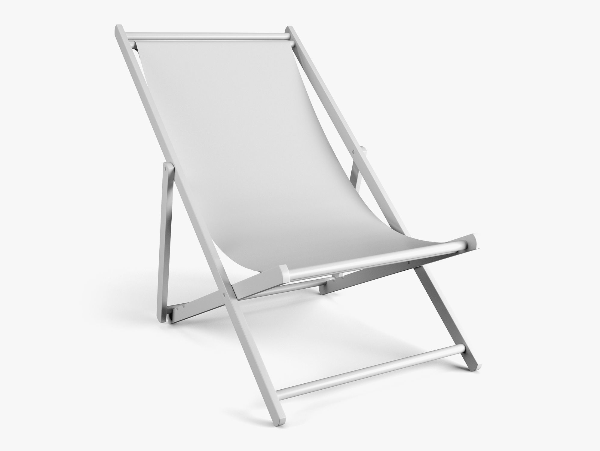 Wood Beach Chair 3D model_6