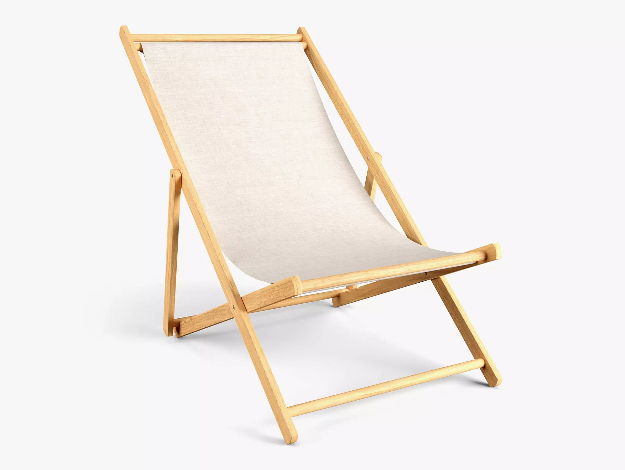 Wood Beach Chair 3D model_0