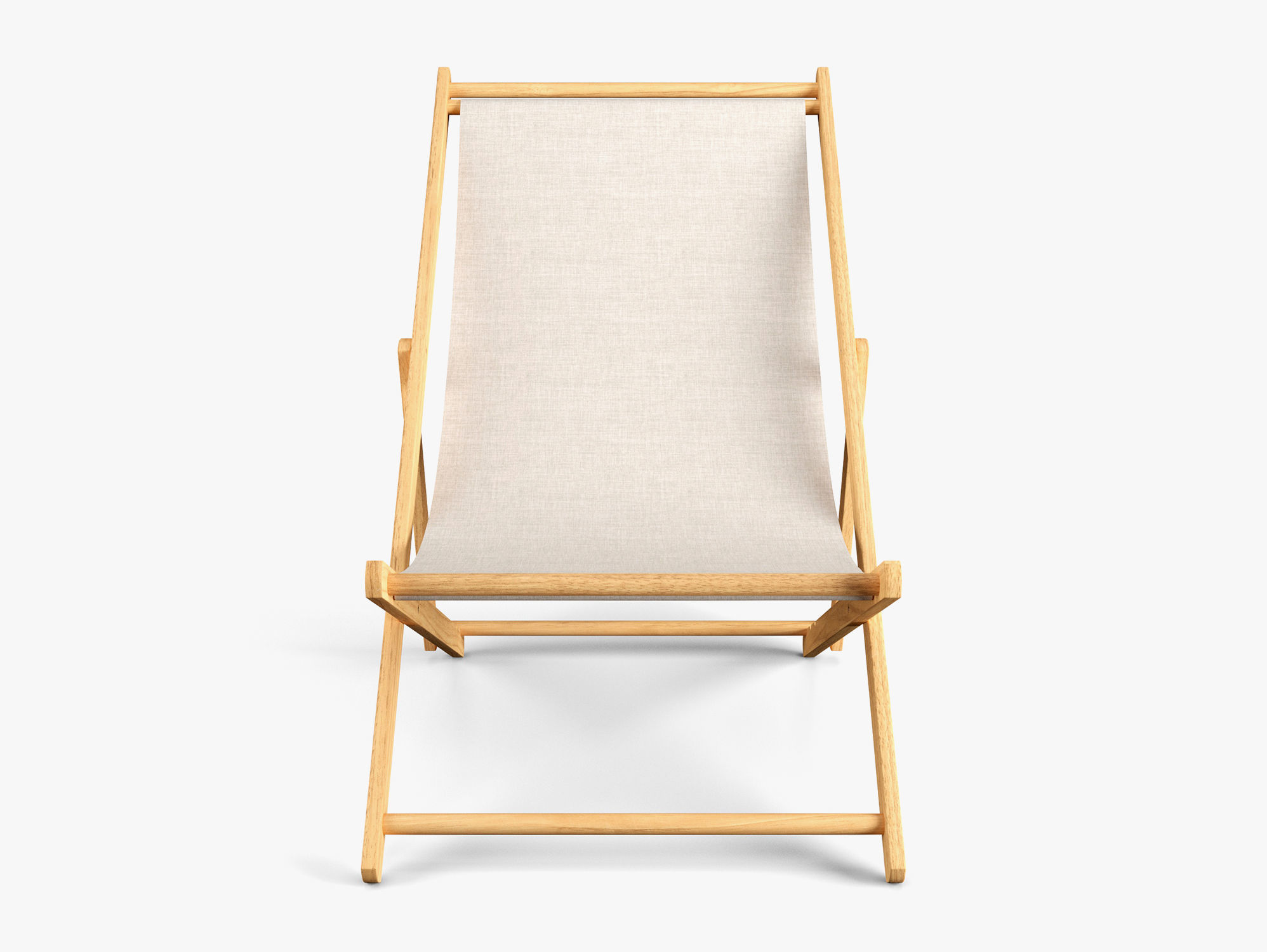 Wood Beach Chair 3D model_1