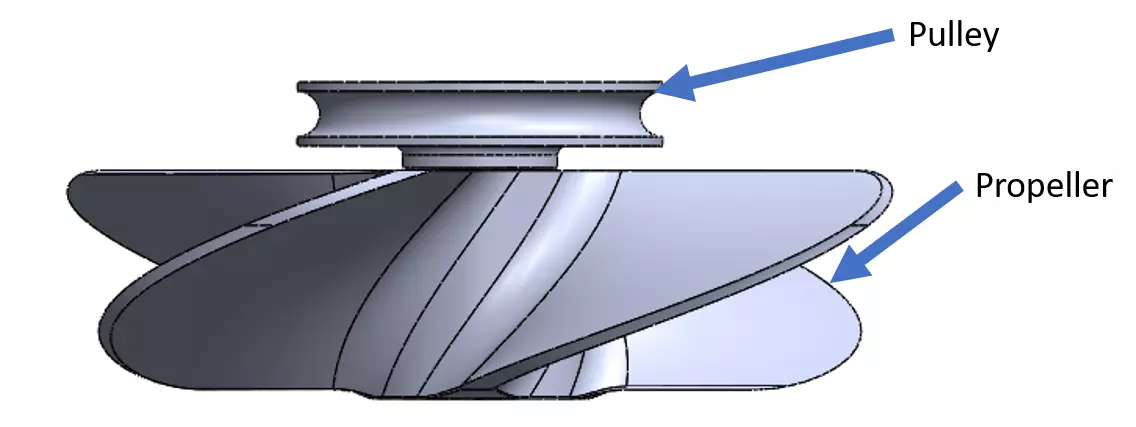 Propeller for toy boat Free 3D print model