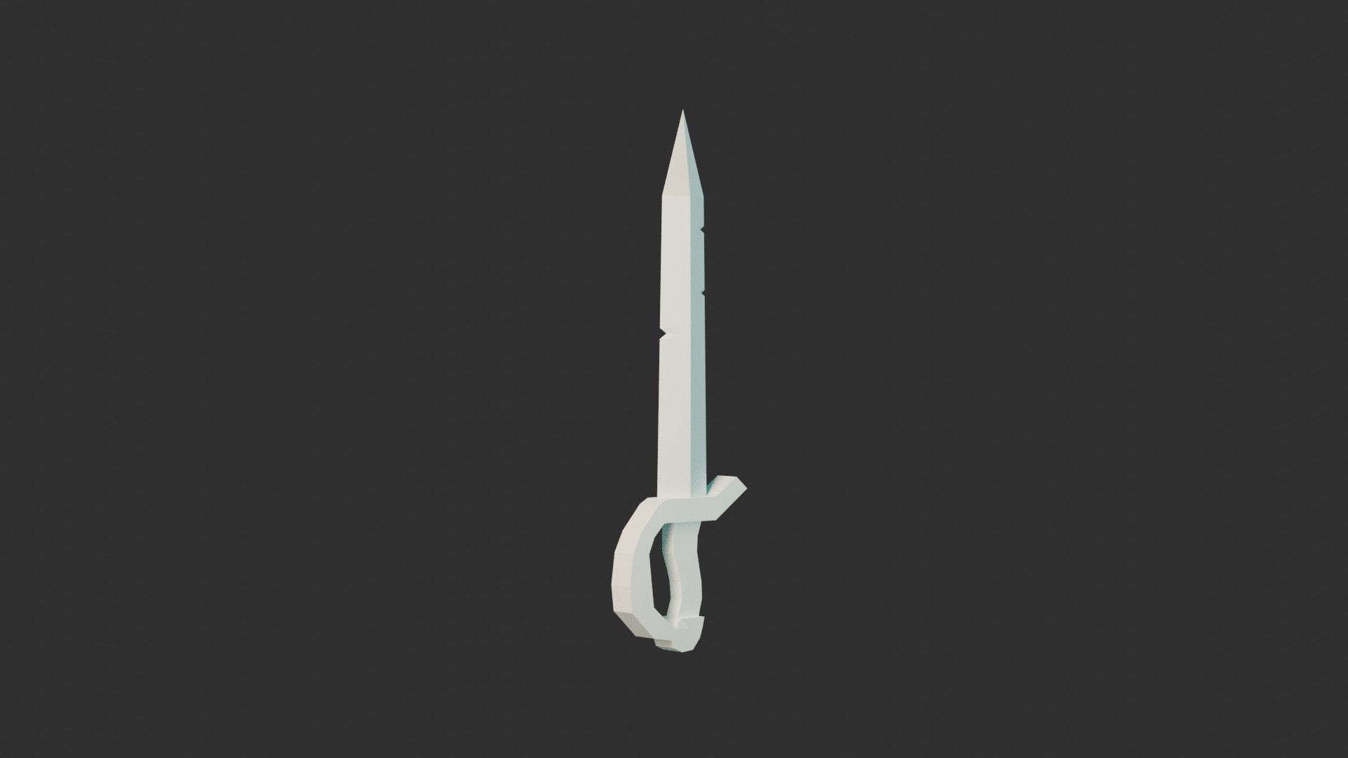 Stylized Medieval Sword 3 Low-poly 3D model_4
