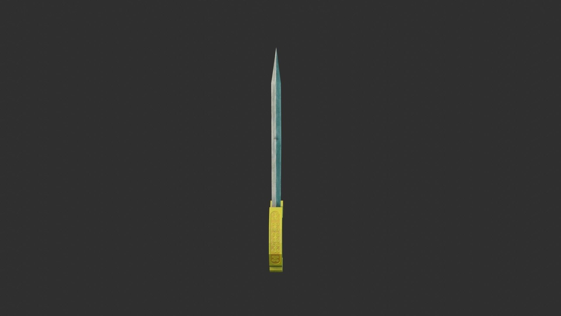 Stylized Medieval Sword 3 Low-poly 3D model_6