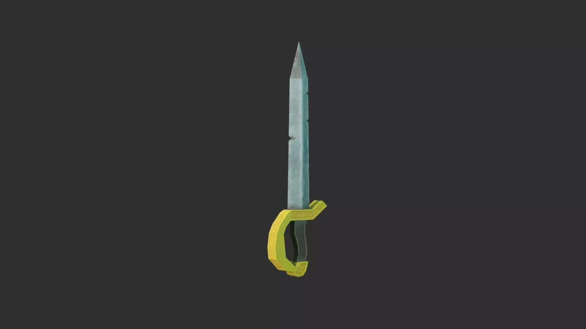 Stylized Medieval Sword 3 Low-poly 3D model_0