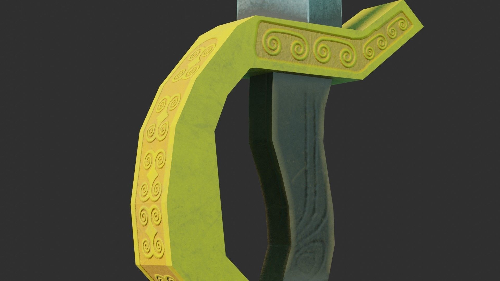 Stylized Medieval Sword 3 Low-poly 3D model_3