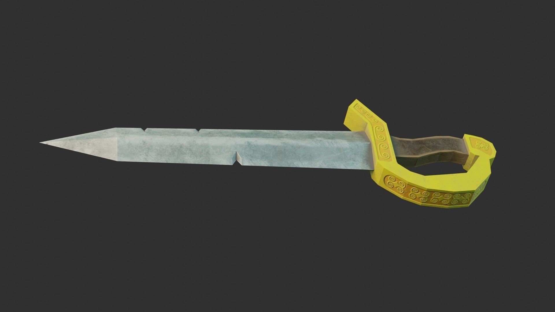 Stylized Medieval Sword 3 Low-poly 3D model_2